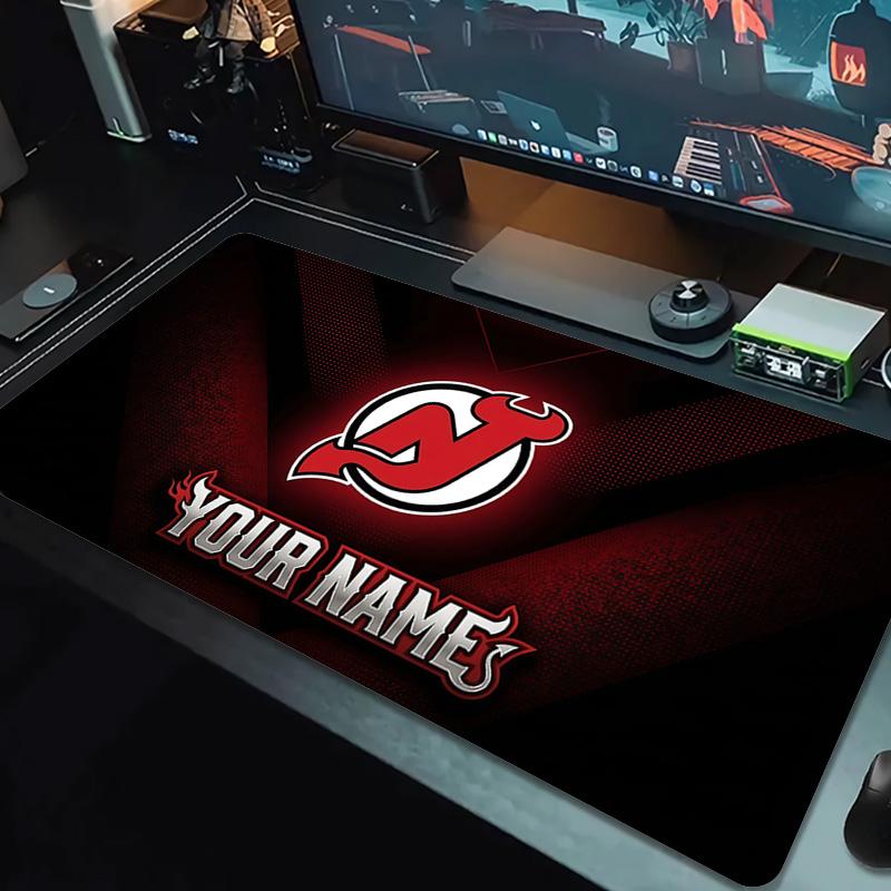 New Jersey Devils Print Cushion Non-slip Laptop Tablet Big Mousepad XXL Mat Mini PC Playmat With Lock edge
