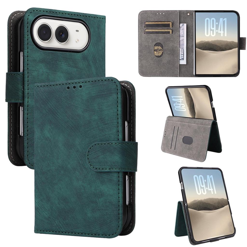 Flip Cover Compatible for iPhone Duo PU Leather Phone Case Full-Body Protection with [RFID Blocking]