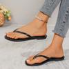 Женская обувь 2024 года, летние хиты продаж, однотонные женские тапочки с открытым носком, повседневные женские пляжные туфли на низком каблуке большого размера