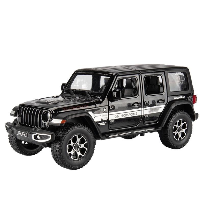 1/22 Jeep Wrangler Rubicon литые игрушечные машинки из сплава металлическая игрушечная модель автомобиля со звуком и светом коллекция игрушек для детей в подарок