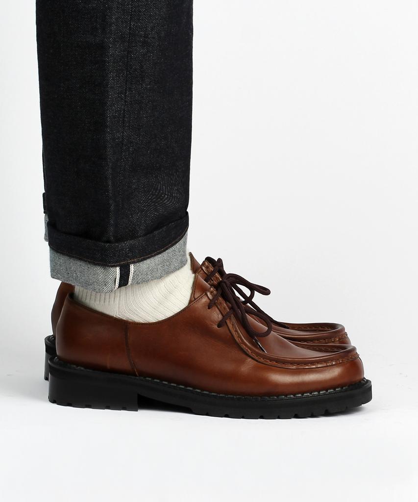 Custommood Richard Cowhide Tyrolean Derby Shoes (Italy Oil Brown)