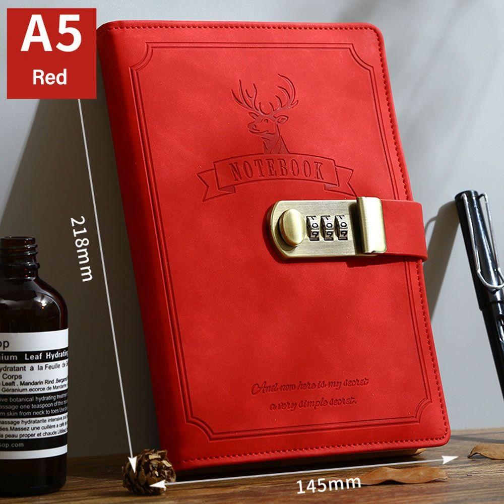 Утолщенный блокнот А5 с замком, дневник, новый блокнот, подарок студентам