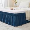 23 Color Pure Color Easy Fit Bed Skirt Deep 15 Inches 3 Sided Wrap Around Bed Skirts Twin/Queen/King Size Dust Ruffle Bed Skirt