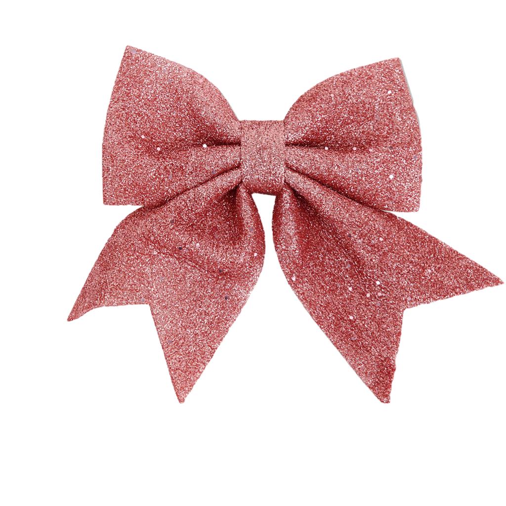 Large Sparkling Bow Glitter Christmas Ribbon Bowknot XmasTree Hanging Ornaments New Year Home Decorations Navidad 2024