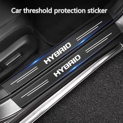 60X7СМ Защитная наклейка на порог автомобиля из углеродного волокна для Hybrid Synergy Drive Toyota Prius Camry Rav4 yaris Crown Auris для