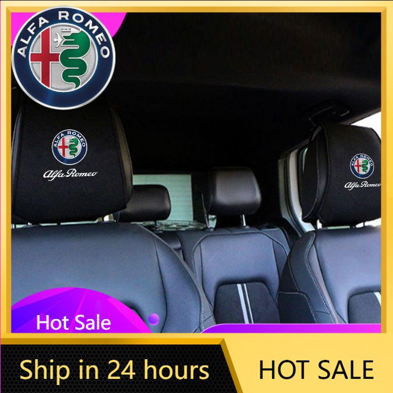 Car Stickers For Alfa Romeo Car Styling Headrest Cover Anti-dirty Seat Pillow Pad For Alfa Romeo STELVIO Giulia 159 Giulietta 14