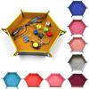 Storage Tray Foldable Large Capacity Faux Leather Assorted Dice Shape Organizer Holder Household Supplies