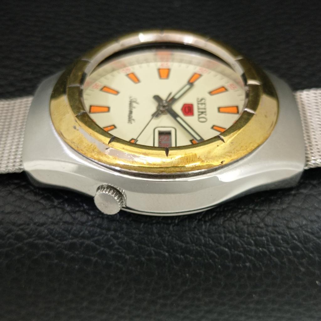 ВИНТАЖНЫЕ АВТОМАТИЧЕСКИЕ ЧАСЫ SEIKO 5 7009A ЯПОНИЯ МУЖСКИЕ КРЕМОВЫЙ ЦВЕТ ЦИФЕРБЛАТ a709111-1