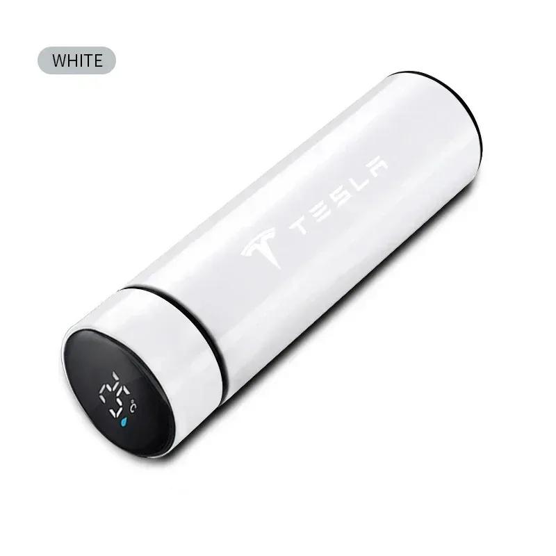 TDMC1 500mI Auto Digital Intelligent Thermos Cup For Tesla Model 3 X S Y P100D SpaceX Car Digital Smart Thermos Cup Auto Accessories