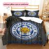 Custom Name Leicester City Pattern Bedding Quilt Set  Home Decoration  Gift (1 * duvet cover + 2 * pillowcase  without core)