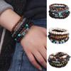 5/6 шт./набор из этнического стиля, набор браслетов из бусин, деревянные кольца для рук, индивидуальные мужские браслеты, подарок