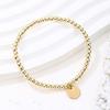 53 4mm Gold/Silver Stainless Steel Beaded Elastic Bracelet For Men Women Comfort Fit Adjustable Wristband