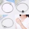 925 Sterling Silver Snake Chain Bracelet for Women Heart Cubic Zirconia Charms Bangle Rose Gold Plated DIY Fashion Jewelry Gift
