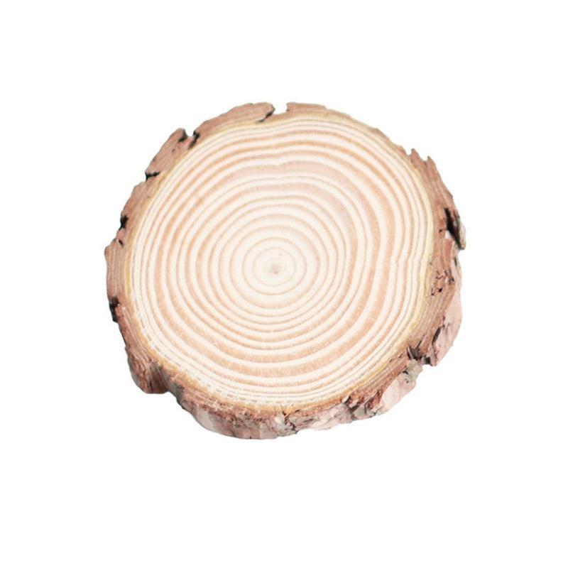 Wooden Stump Tray Wooden Round Wooden Base Table Decoration Wooden Grain Coaster