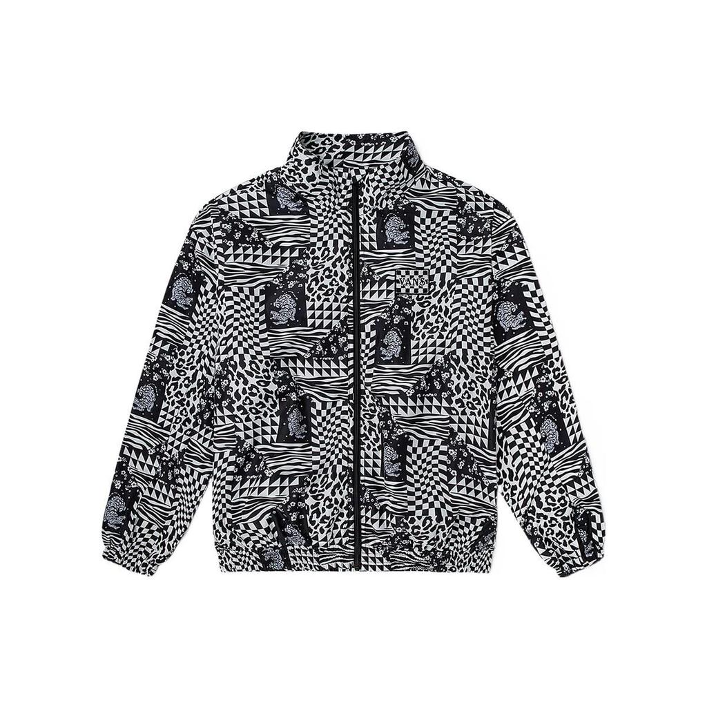 Vans SS22 Куртка с тигровым принтом в шахматном порядке Унисекс Верхняя одежда Черный VN0A5H9T7TO