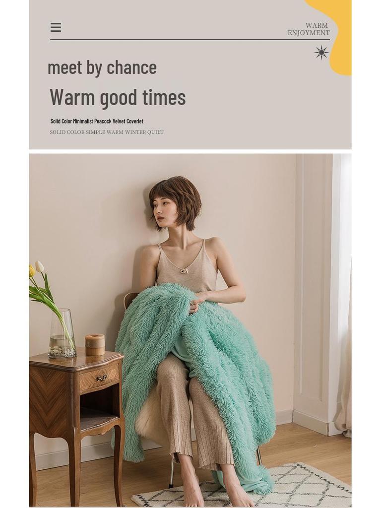 Плюшевое бархатное двухслойное одеяло для детей на диван или пододеяльник