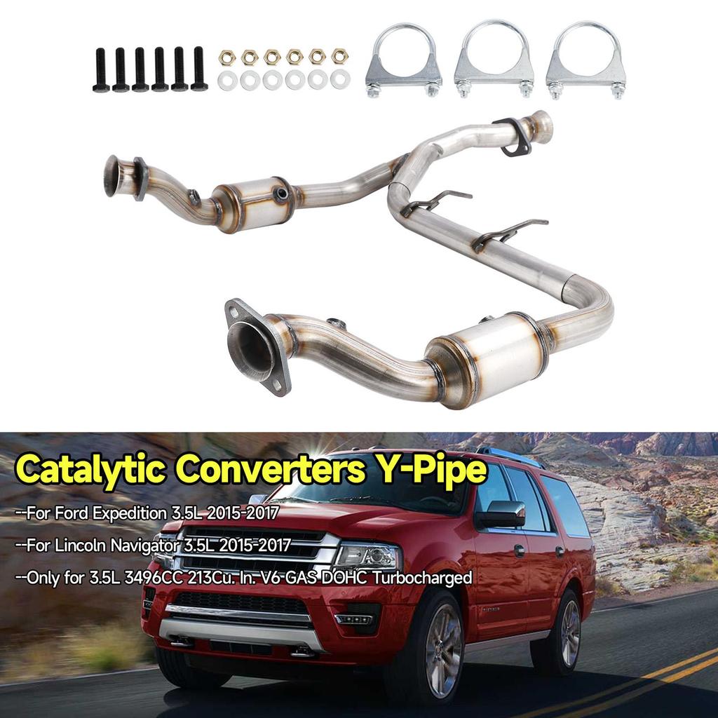 2015-2017 Ford Expedition Navigator 3.5L Каталитические нейтрализаторы Полный Y-патрубок
