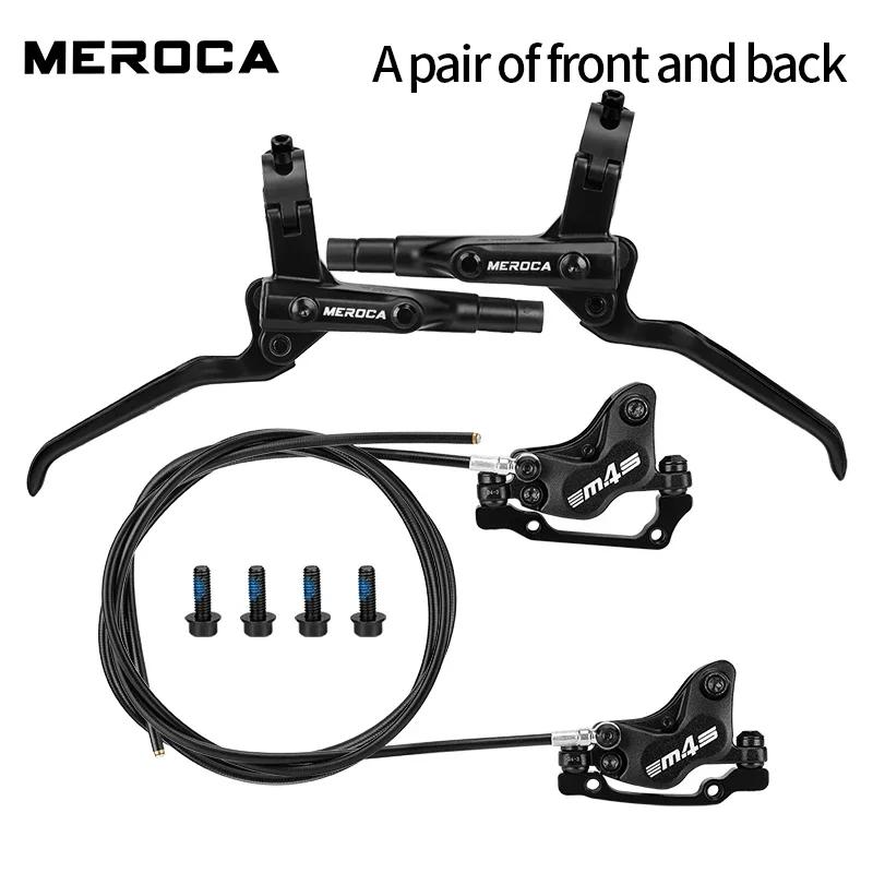 MEROCA M4S 4-Piston Split Type Bicycle Hydraulic Brake Oil Pipe Front 850mm Rear 1600mm Length for Mountain Bike Brakes