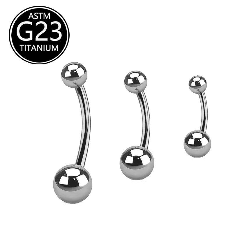Новое кольцо для пирсинга пупка из чистого титана G23, круглая форма, ASTM-F136, для боди-пирсинга.