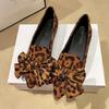 Fashion Suede Leopard Print Woman Flats Slip-on Elegant Party Casual Sale 39 Summer 2025 With Discount Chic Trend Spring Shoes for Women