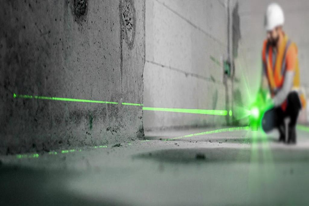 CIGMAN CM-801, 3x360°, самовыравнивающийся лазерный уровень, 3D-зеленая перекрестная линия, IP54, с двумя перезаряжаемыми батареями