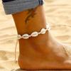 Foot Accessories, Fashionable And Simple Hand-Woven Shell Anklets In Europe And America, Adjustable Size
