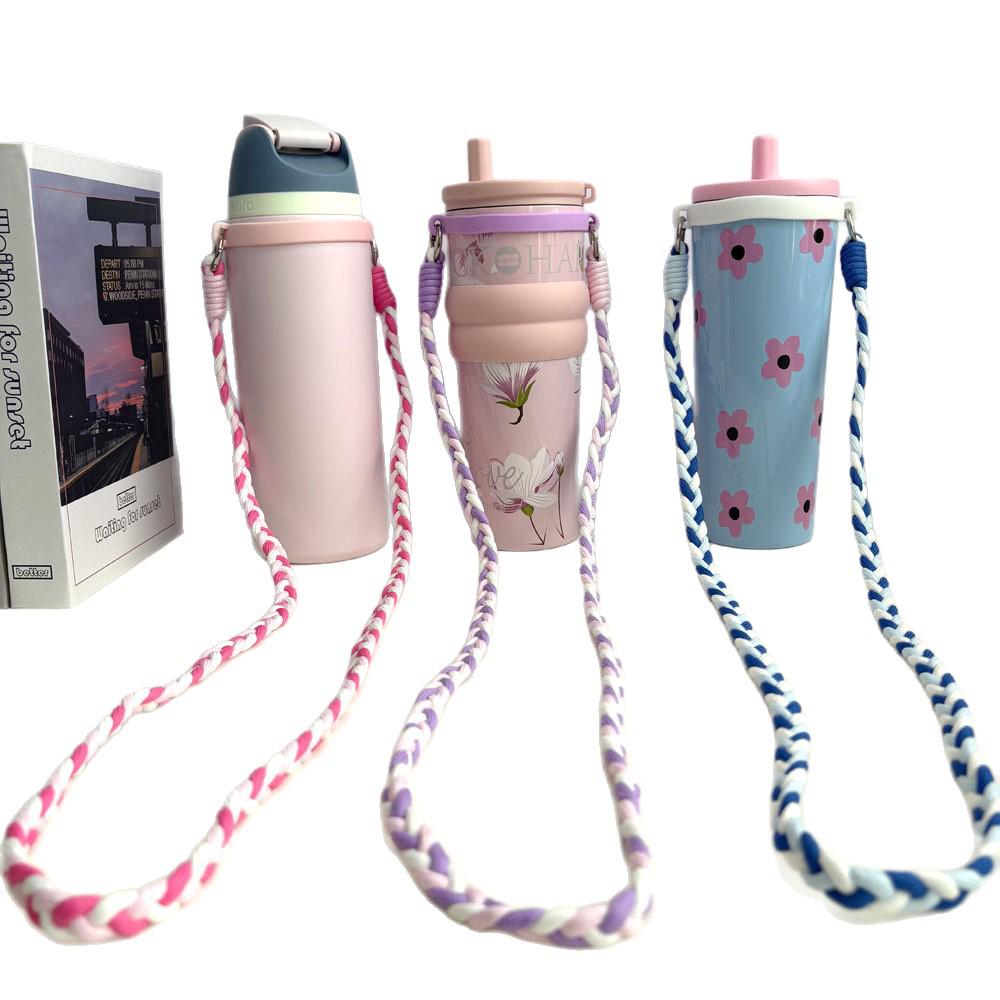 Tupperware Big T Cup Crossbody Strap - Bottle Holder with Woven Rope