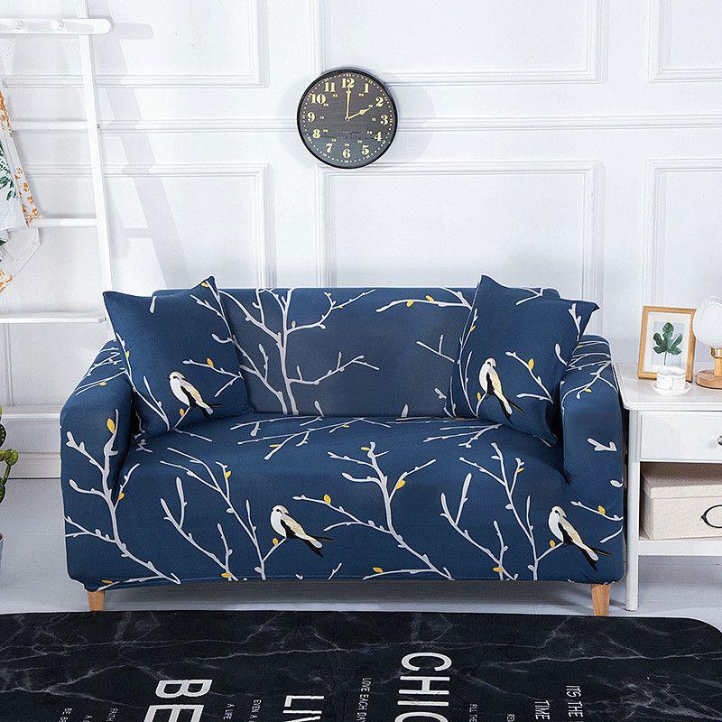 Премиальный мягкий чехол-накидка, нескользящий эластичный чехол для дивана с потрясающим цветочным узором из листьев