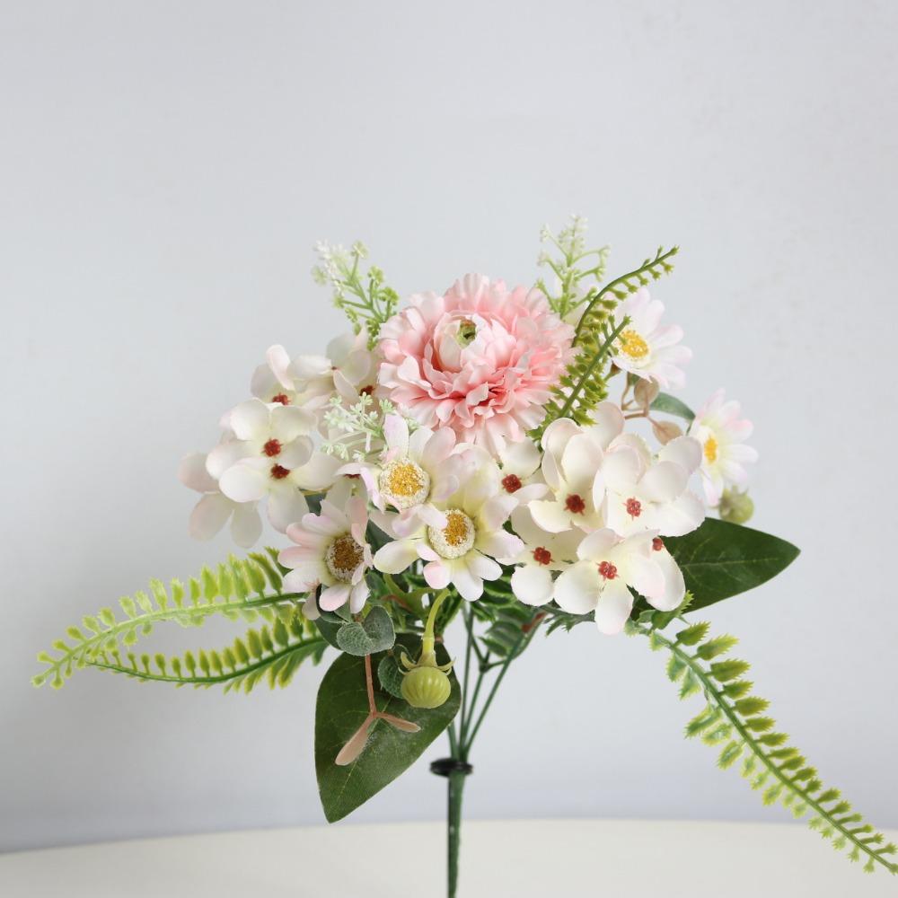 2 шт. шелковый букет гортензий искусственные цветы шелковые ромашки искусственные гвоздики декор пластиковые реалистичные цветочные композиции для домашнего декора вечеринки свадьбы