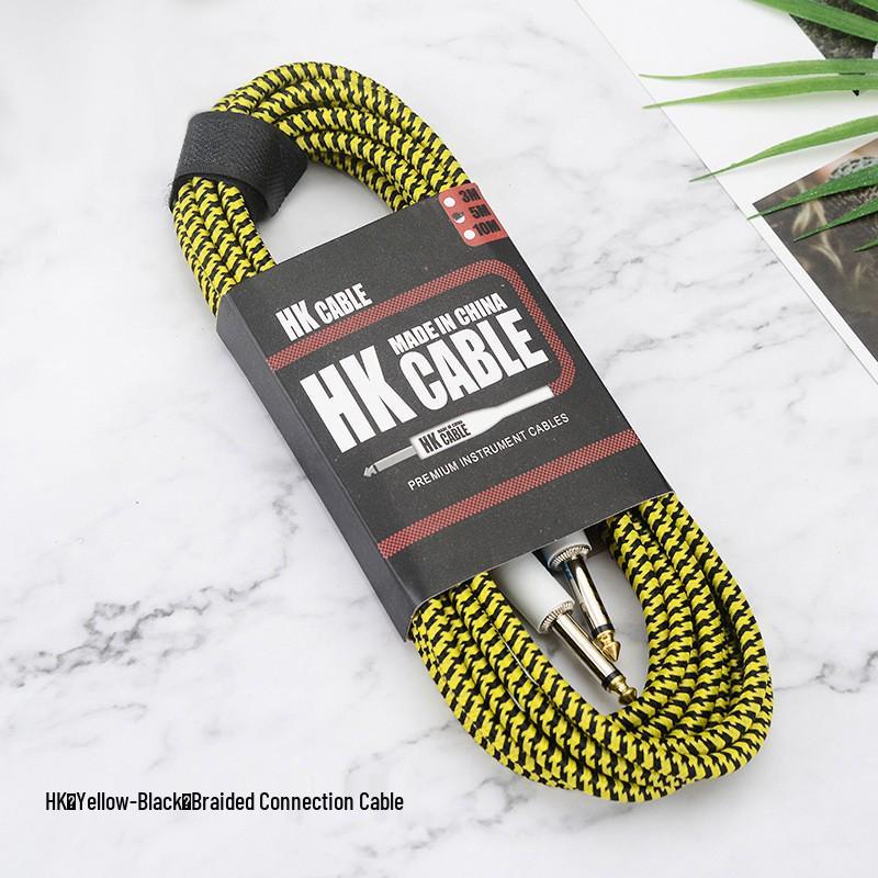 Нейлоновый плетеный соединительный кабель для педалей эффектов с шумоподавлением для электро- и акустических гитар