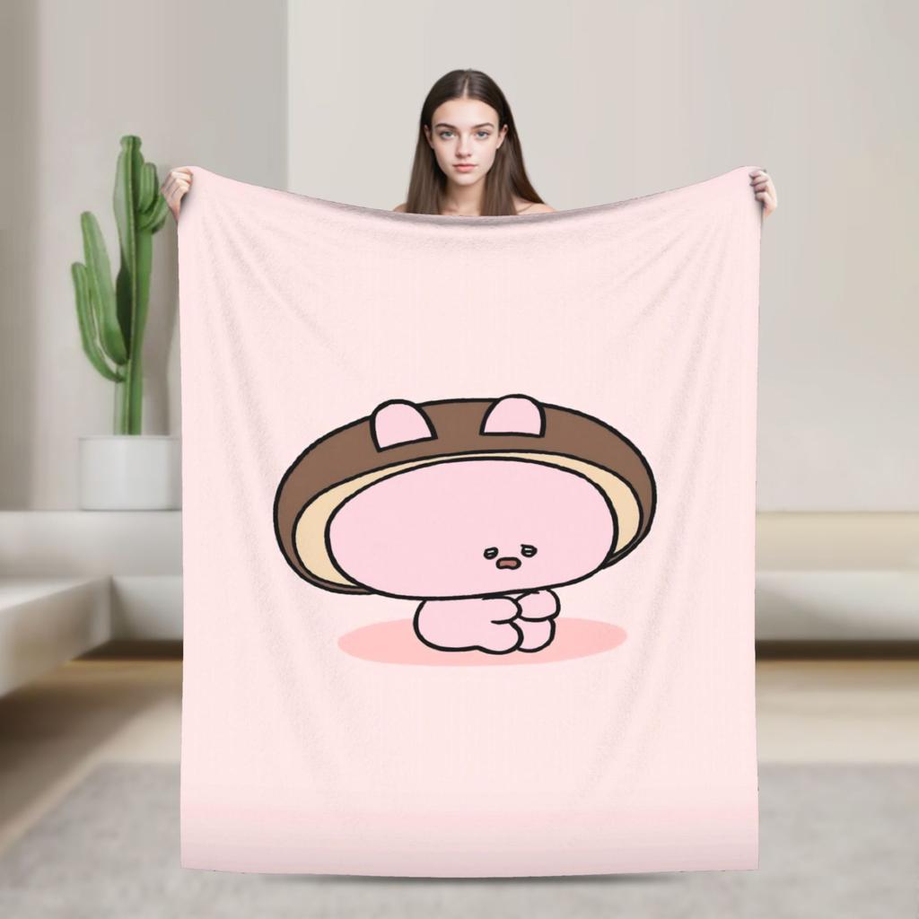 Warm Soft BlanketGirls Boys Camping A-Asamimichaan Throw Blanket Flannel Bedspread For Home Decor Fluffy Sofa Bed Cover