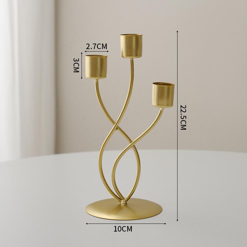 Candle Holders Modern Metal Candlestick Wedding Candle Stand Exquisite Desktop Party Decor for Home Office Decor