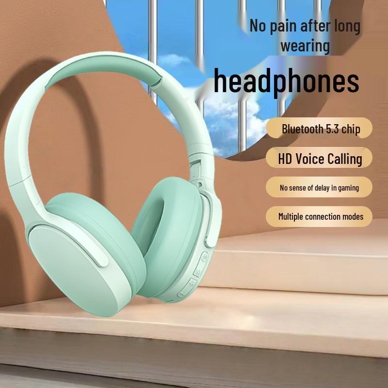 P2961 Беспроводная Bluetooth игровая гарнитура с тяжелыми басами, полноразмерная, для музыки и универсальная совместимость со смартфоном