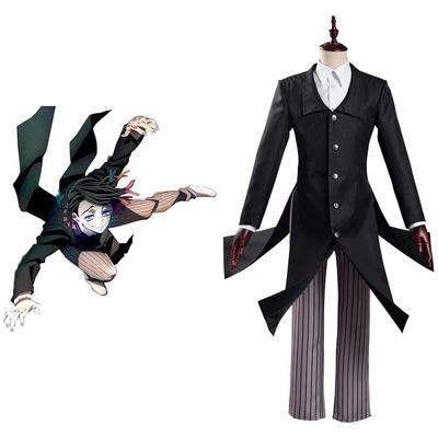Аниме Demon Slayer Косплей Kimetsu no Yaiba Enmu костюм черная униформа костюм на Хэллоуин карнавальные наряды