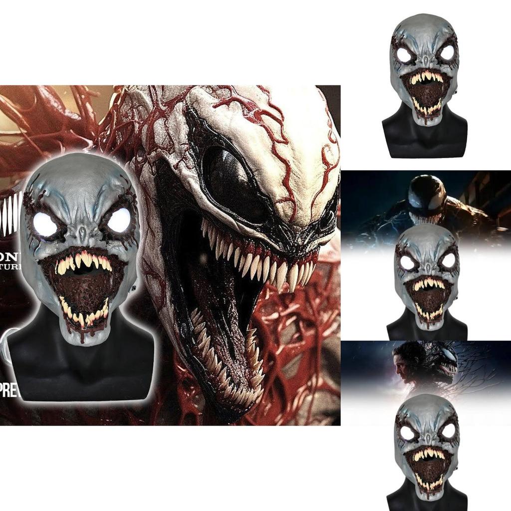 Головной убор Веном 3 Последний танец Светящаяся маска для Хэллоуина Косплей Реквизит