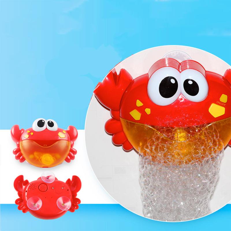 Детская машина для мыльных пузырей Милый краб-пузырь Электрическая музыкальная игрушка-пузырь для детей