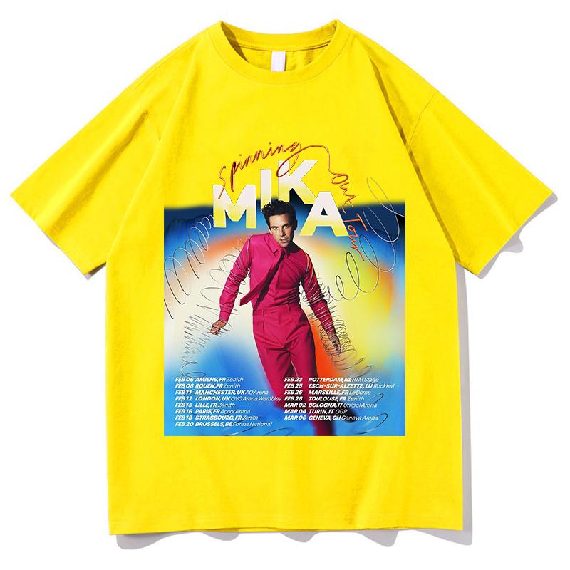 MIKA Modern Times Fashion T Shirt High Quality Graphics Pop Oversized Casual Summer Tees Pure Cotton Casual Aesthetic Streetwear
