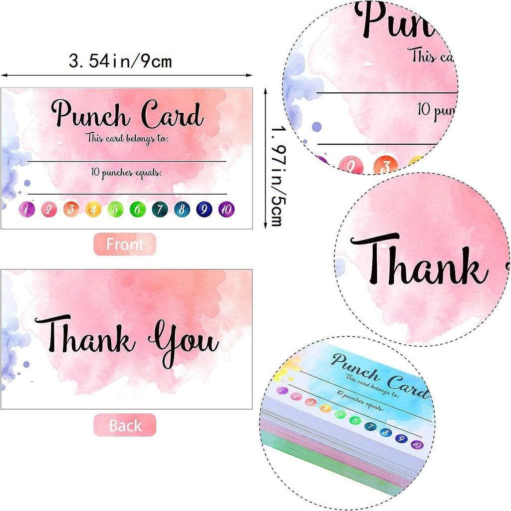 50pcs Punch Cards, My Reward Cards for Student, Home Behavior Incentive, Loyalty Cards Flower Punch Cards
