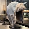 Шапка Лей Фэн с регулируемой плюшевой подкладкой, всесторонняя тепловая защита, шапка с защитой ушей, ветрозащитная, водоотталкивающая, зимняя шапка