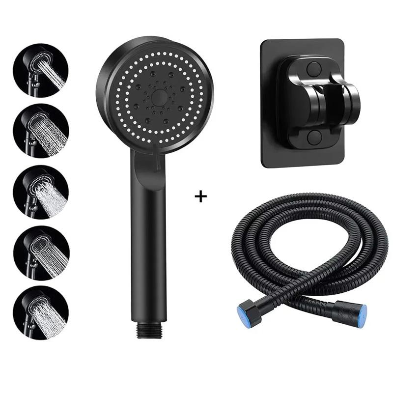 5 Mode Pressure Boost Shower Head Multifunction Adjustable High Pressure Large Water Yield Massage Nozzle Bathroom Accessory