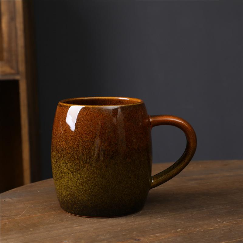 Kiln-Changed Ceramic Cup Large Capacity Cup Office Gift Water Cup Household Retro Coffee Cup