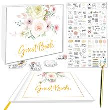 Guest book registration note guest sign in wedding coil gold foil photo album guest book