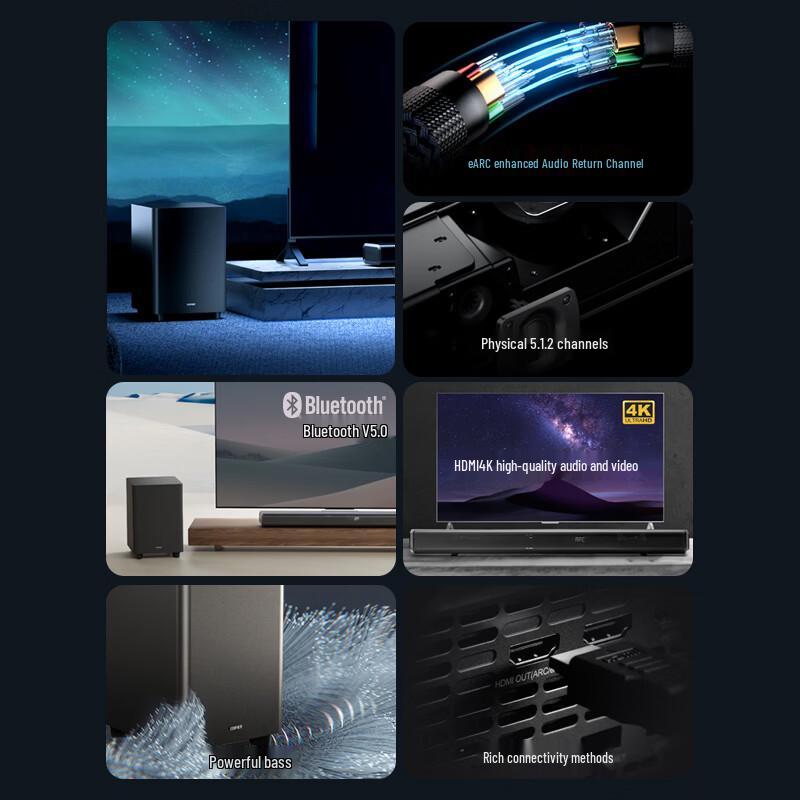 Edifier Беспроводная саундбар-система B70 Dolby Atmos, штекер CN (адаптер в комплекте)