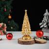 Resin Christmas Tree Figurine Small Tabletop Christmas Tree Decoration with Star Topper for Home Office Mantel Centerpiece Indoor Xmas Decor