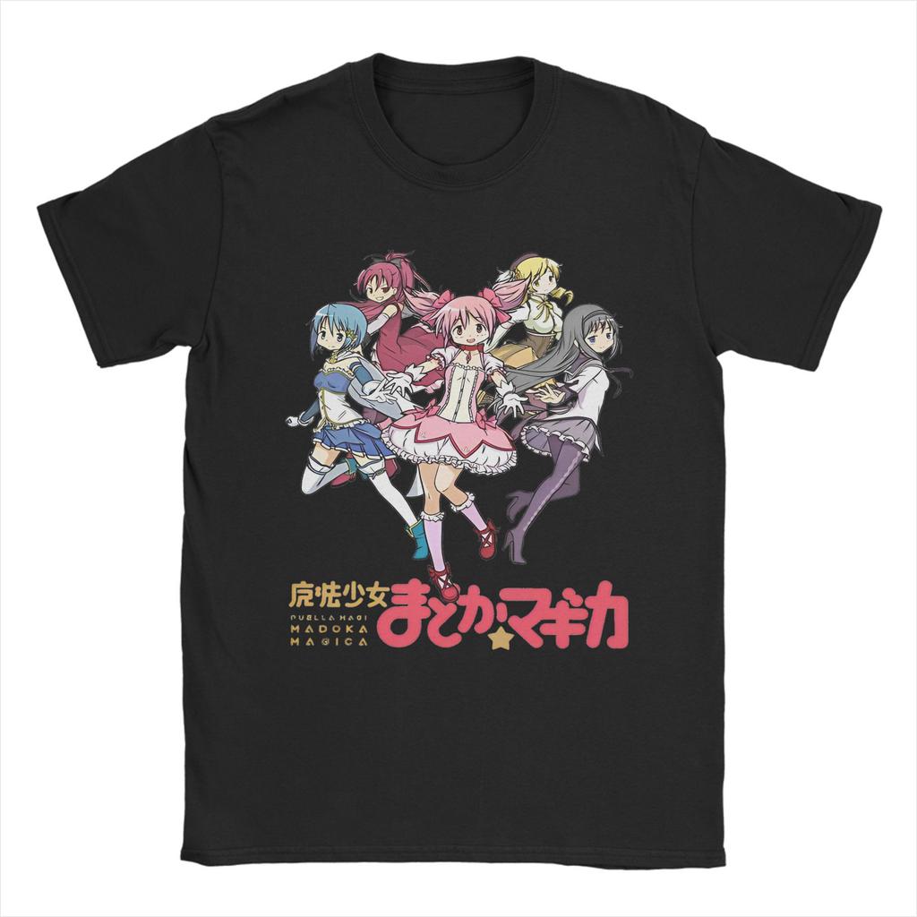 Новинка Puella Magi Madoka Magica Аниме (2) Футболка унисекс хлопковая с коротким рукавом с круглым вырезом летняя одежда