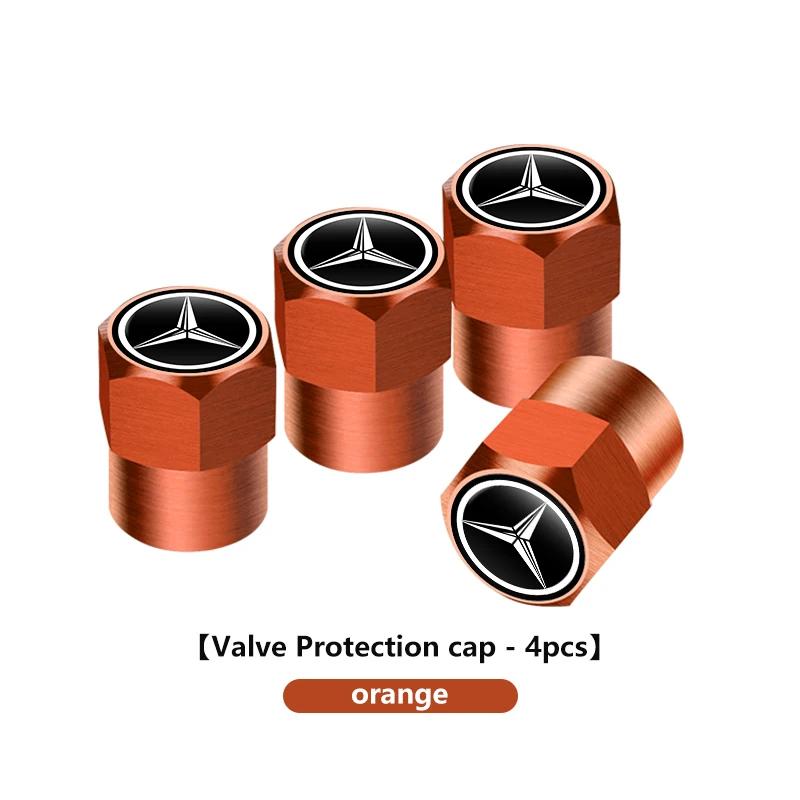 Car Sticker 4pcs Car Wheel Tire Valve Tyre Caps Universal Auto Accessories For Mercedes Benz W211 W124 W176 W177 C180 C200 C260