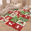 Christmas Square Decorative Carpet Christmas Elements Living Room Rug Winter Warm Floor Mat Christmas New Year Decoration