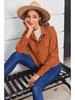 2024 Trendy Women's Casual Corduroy Crop Jacket: European & American Style Button-Up Cardigan
