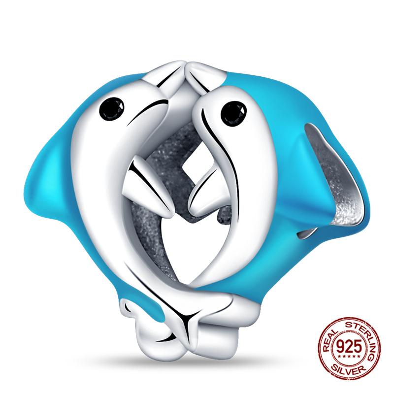 New In Original Charm Copper Ocean Series Sea Turtles Charms Beads Fit 3Mm Original Bracelet For Women Diy Fine Jewelry Gift