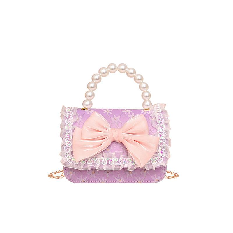Childrens Small Purse Pu Fabric Cute Fashion Trendy Girls Shoulder Bag For Daily Use